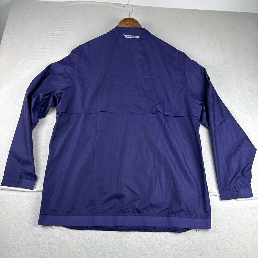 Kansas State Player Issued Mens Quarter Zip Windbreaker XL lightweight Vented